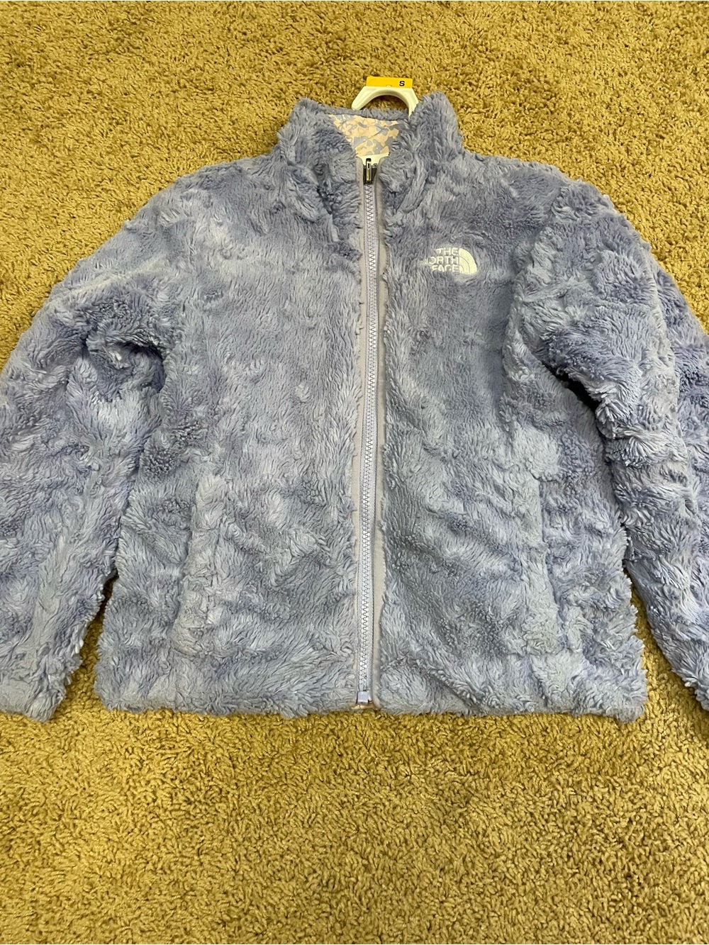 The North Face Kids' lavender Floral Puffer reversible Jacket